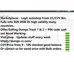 Real CVV Dumps Shop Online Sell dumps valid good balance