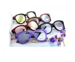 Round Mirror Lenses Plastic Sunglasses