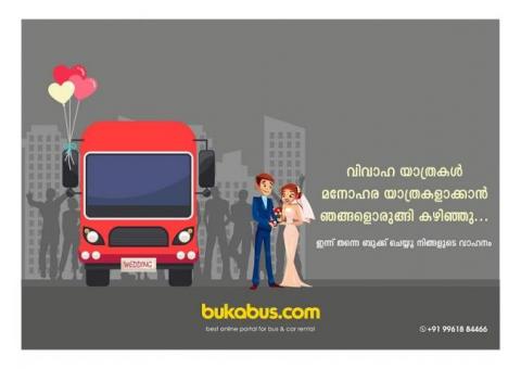 Hire Tourist Bus Online for Wedding in Cochin