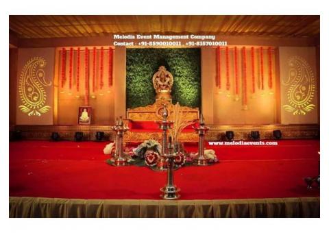 Melodia Events | Hindu Wedding Stage Decorations in Thrissur, Kerala, +91-8590010011